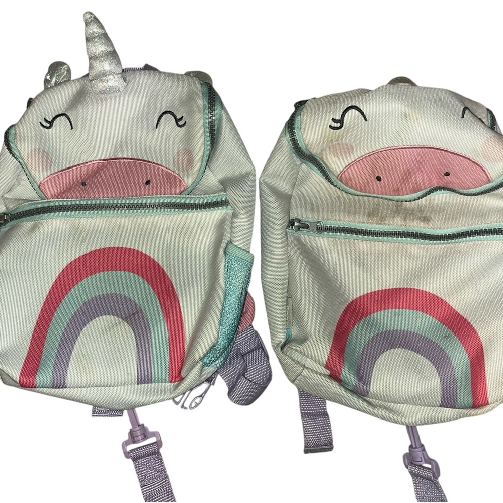 2 Charming Unicorn Kids Backpack harness Set.